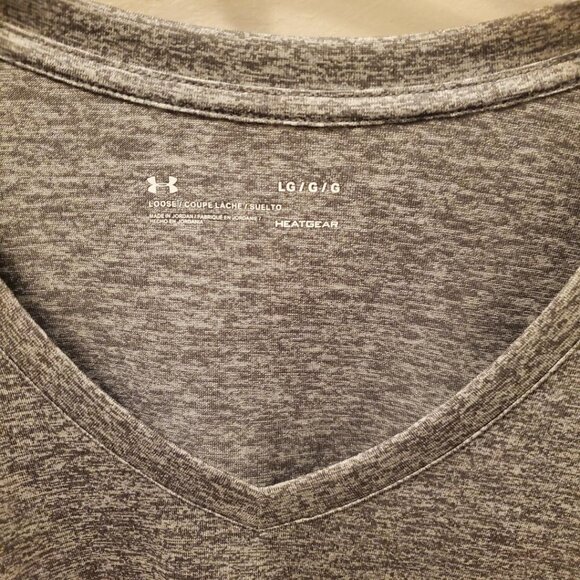 Women's Under Armour HeatGear Active Wear Top, Size L, Gray marble, Ex Cond! - Picture 2 of 3